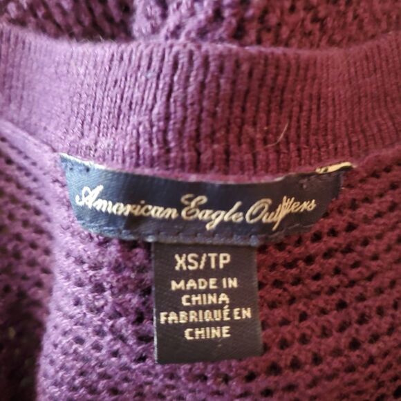 American Eagle Outfitters Purple Lightweight Knit Cardigan (XS) - Picture 5 of 5